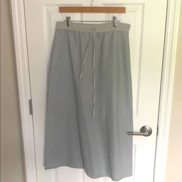 Max studio gray linen maxi skirt size large - Picture 1 of 6